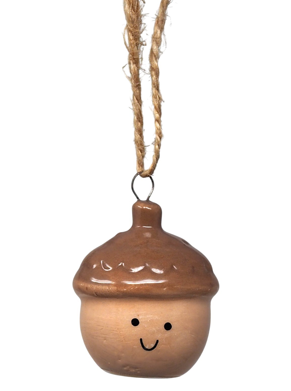 Cute Ceramic Christmas Tree Bauble Hanging Decoration - Acorn