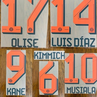 2025/26 Bayern Munich Player Away Soccer Name & Number Set