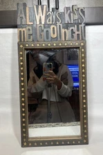 Printers Tray Letterpress Drawer Wood Mirror Back Metal Pull