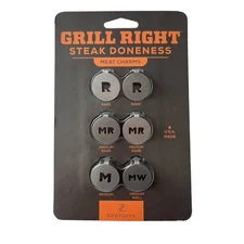Zootility Meat charms- Grill Right Steak Doneness 6pcs Made In USA