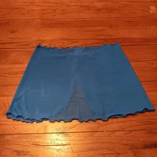 No Boundaries Blue Sheer bikini One Piece swimsuit Tie Wrap Sarong Coverup XS/S