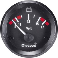 Equus 842060 Kfz Einbauinstrument Voltmeter Messbereich 9 - 17 V Standart Gelb,