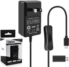 GeeekPi 20W 5V 4A Power Supply for Raspberry Pi 4/Orange 5/5B, UL Listed... 