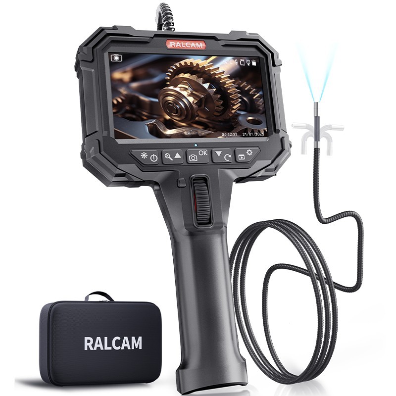 Ralcam 2-Way Borescope 6.2mm Slim Probe Inspection Camera Endoscope with Light