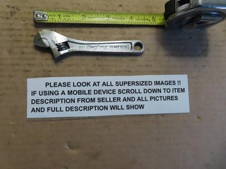 BLUEPOINT (SNAP ON) AJ4 4" ADJUSTABLE CRESCENT WRENCH MADE IN SPAIN CHROME