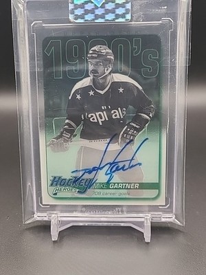 2018-19 UD Clear Cut Auto 80's Heroes Mike Gartner Washington Capitals 