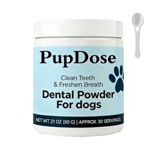 PupDose Dental Powder For Dogs, Teeth Cleaning  Fresh Breath, Dogs Oral Care