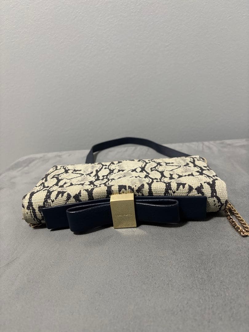 See by Chloe Shoulder Bag Python Leather Beige Na… - image 5