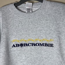 Vintage 1990s Fruit of the Loom Abercrombie XL Gray Sweatshirt, Retro Style