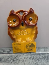 VINTAGE CERAMIC OWL SPOON REST OR HANGING KITCHEN DECOR
