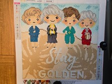 35x35cm Completed Diamond art Golden Girls Stay Golden Sign