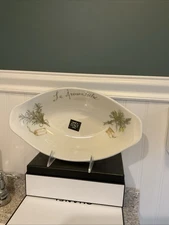 EFFETTI 12"  (1) Oval Vegetable Serving Bowl PARSLEY & ROSEMARY BNWT Rare Find