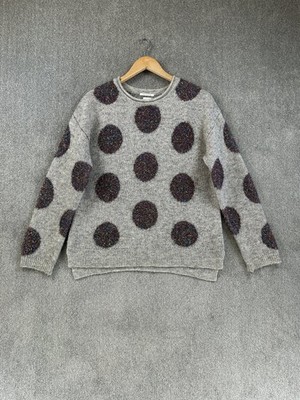 Zara Pullover Mädchen Größe 12-14 Jahre Grau Glitzer Tupfen Pulli Strick