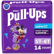 Potty Ups Boys Training Pants Size 5T-6T 14 Count Pull Underwear