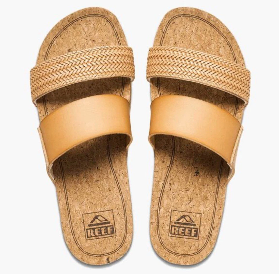 REEF CUSHION VISTA HI женские сандалии - натуральный оплетка размер 7 новый - Изображение 2 из 4