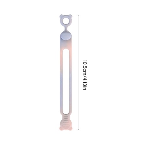 10Pcs Silicone Cable Ties Cord Organizers Travel Cable Organizers Cord Wrap - Afbeelding 8 van 8