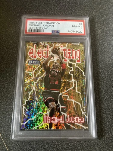 Michael Jordan 1998 Fleer Electrifying PSA 8 Sharp Card. ⚡️⚡️⚡️