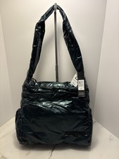 Tahari Bardot Hunter Green Purse Puffer Shoul...