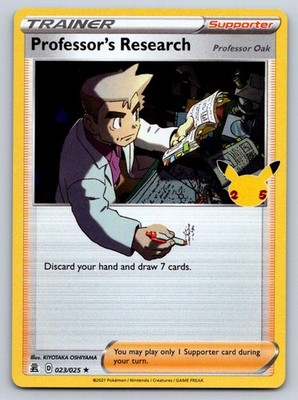 Professor's Research Holo Rare Celebrations 023/025 NM
