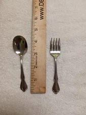 Oneida Deluxe stainless child's spoon and fork