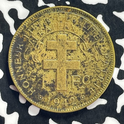 1942 French Equitorial Africa 1 Franc Lot#T9189 - Picture 2 of 2