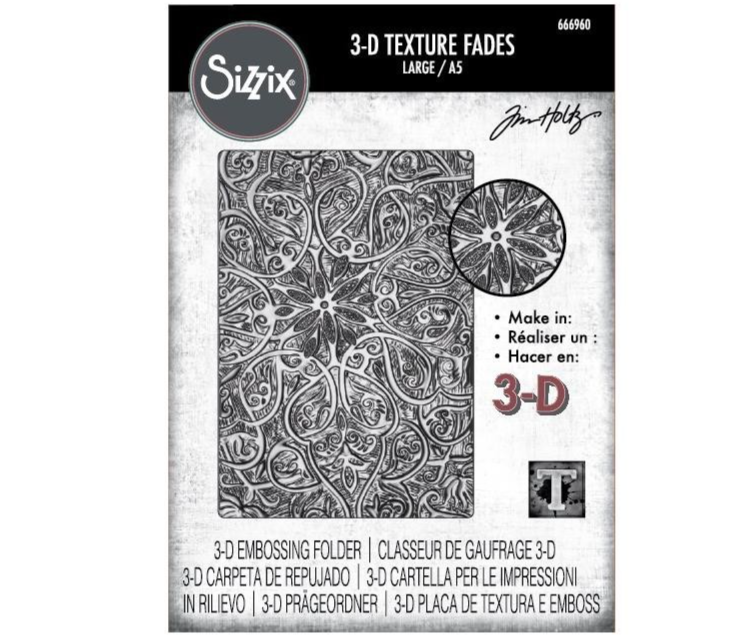 Sizzix Tim Holtz 3D Texture Fades Embossing Folder- Large/ A5 Size-U ...