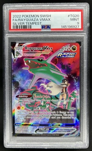 2022 Pokemon Silver Tempest Rayquaza VMAX Trainer Gallery Holo #TG20/TG30 PSA 9