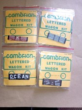 Cambrian OO 4mm Lettered Wagon Kits X4. Unmade & Still Sealed. Hard To Find Now
