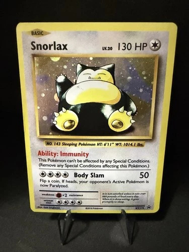 Pokémon Snorlax XY179 Holo Black Star Promo TCG Card 2016 LP