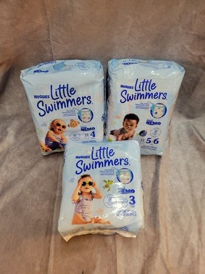 Huggies Little Swimmers Finding Nemo Sizes 3, 4, & 5-6 Disposable Swim Pants NEW