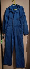 Vintage Dickies Work Men's 42 Chest Long Blue Coveralls Mechanic Jumpsuit READ
