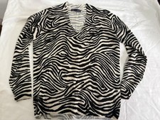 Ladies M & S Zebra Print Jumper Size S
