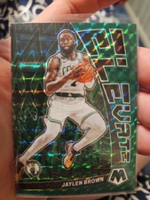 2022-23 Panini Mosaic Jaylen Brown #25 Elevate Green Celtics