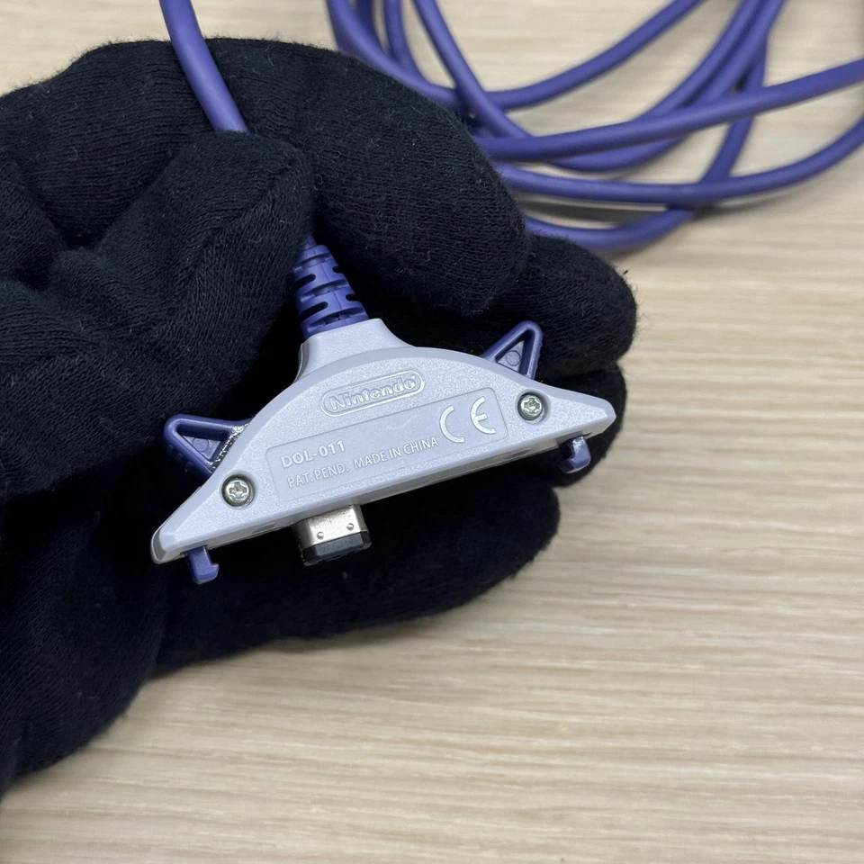 Gamecube Cable Gamelink Game Boy Advance Cavo Originale Funzionante Link Viola - Immagine 3 di 4