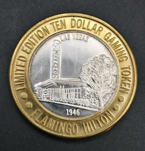 1946 Anniversary Flamingo Las Vegas  Gaming Token .999 Fine Silver Coin