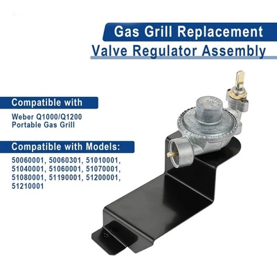 Gas Grill Contorl Valve Regulator 50060001 for Weber 64866 Q1000 Q1200 Series
