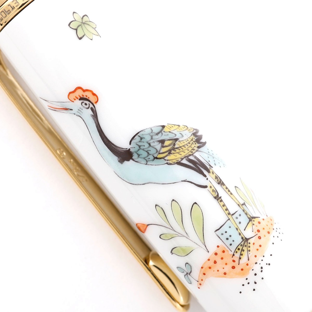 Montblanc Meissen Porcelain Annual Edition 2007 Crane Fountain Pen