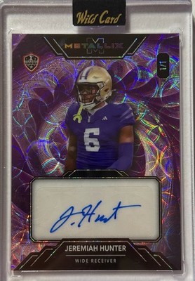   Jeremiah Hunter Autographed 1st Trading Card 2025 American Metallix 1/1  