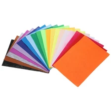 Felt Fabric Sheets, 5.9" x 3.9" 20 Assorted Colors Stiff Felt Sheets Pack of 20