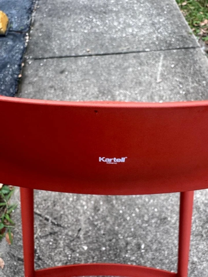 Taburete mostrador Kartell Masters Milano plástico naranja Italia COMO NUEVO Foto 4 de 4