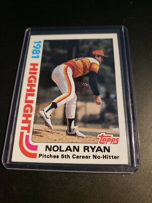 プロ野球 カード 1981~1982 レトロ 昭和 1982 Topps 5 1981 Highlights Pitches 5th Career No-Hitter Nolan