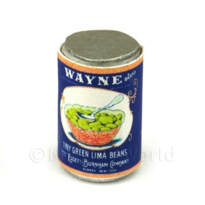 Puppenstube Miniatur Wayne grüne Lima Bohnen Dose (30er Jahre)