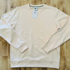 Nike Sportswear Club French Terry Crew Sweatshirt 637902-838 Mens Guava Ice