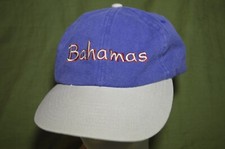 Bahamas Blue w/ Gray Bill Adjustable Baseball Ball Cap Hat Travel Souvenir