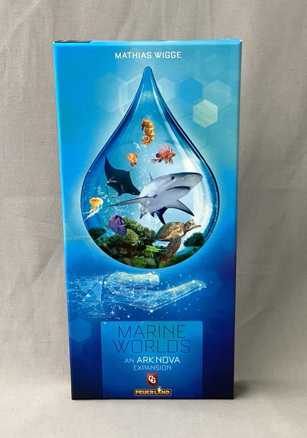 Marine Worlds Ark Nova Expansion Empty Box Blue Cardboard Replacement Game Piece