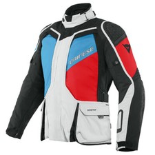 Giacca moto touring Dainese D-Explorer 2 Goretex Glacier Gray Blu Red