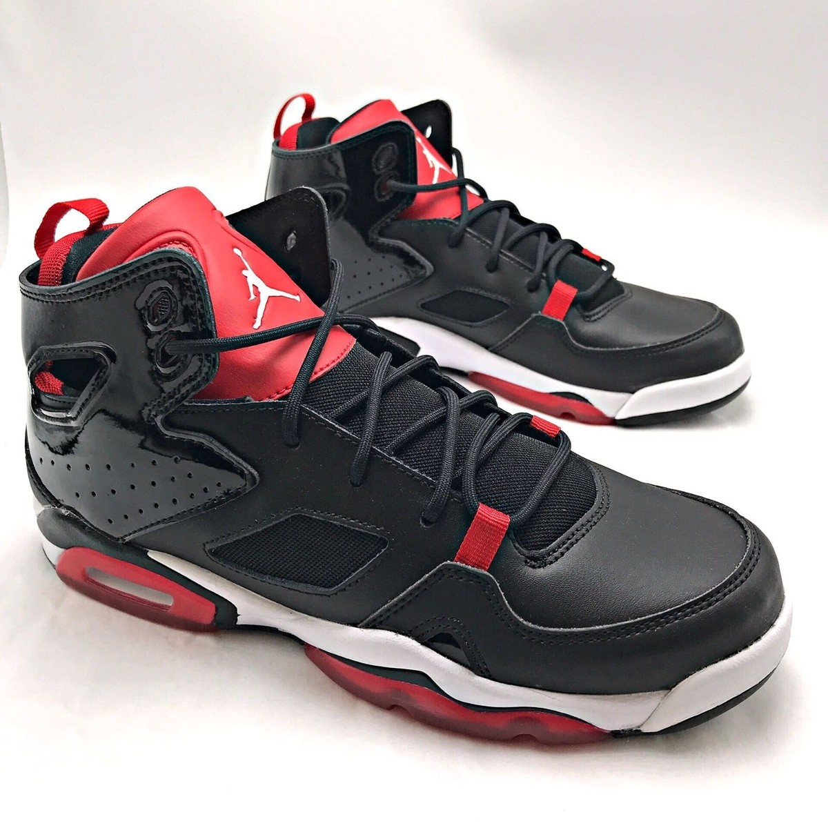 Jordan Flight Club 91 Black University Red White GS Youth shoes