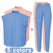 Medical Uniform Elastic Scrub Suit Hospital Surgical Scrubs Top Pants Nurse
