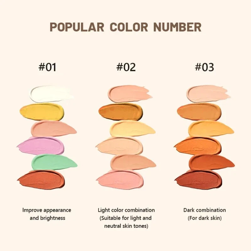 Studios Fixs 6 Color Silky Concealer Palette Full Coverage Corrector Concealers - Image 3 of 4