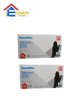 Lot of 2 TouchFlex Disposable Nitrile Gloves ExtraLarge Size 4.5 Mil (200 Count)
